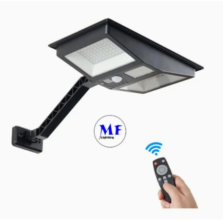LED Solar Wall Light Modern Novel Smart Simple Lithium Battery Monocrystalline Black Solar IP66 Waterproof Die-Cast