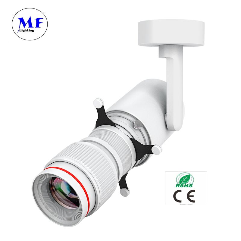 LED Shapeable Track Logo Gobo Projector Light White Zoomable Dali Dim IP65 Ra97+ Gallery Art Exhibition Museum