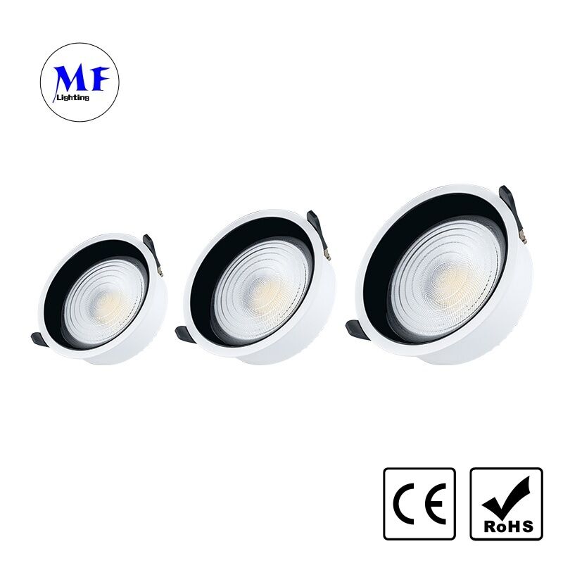 Factory Price Commercial Indoor Recessed LED Downlight Die-cast Aluminum Anti-Glare IP20 60W Tunable CCT Dimmable Tuya Zigbee DALI 0-10V Triac Ceiling Light
