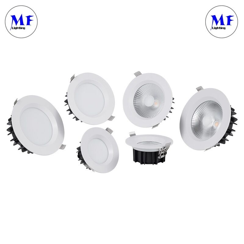 SMD Recessed 120° Wide Beam PC Milky Diffuser Anti-Glare UGR<19  Dimmable  Die-Cast Aluminum Indoor Commercial LED spot light LED Down light