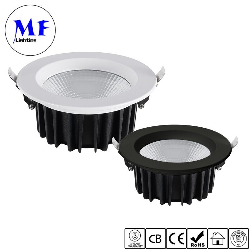 50W High Power COB LED Downlight Recessed 100LM/W Dimmable IP40 Indoor CCT Adjustable Anti Glare Ceiling Down Light For Commercial Lighting
