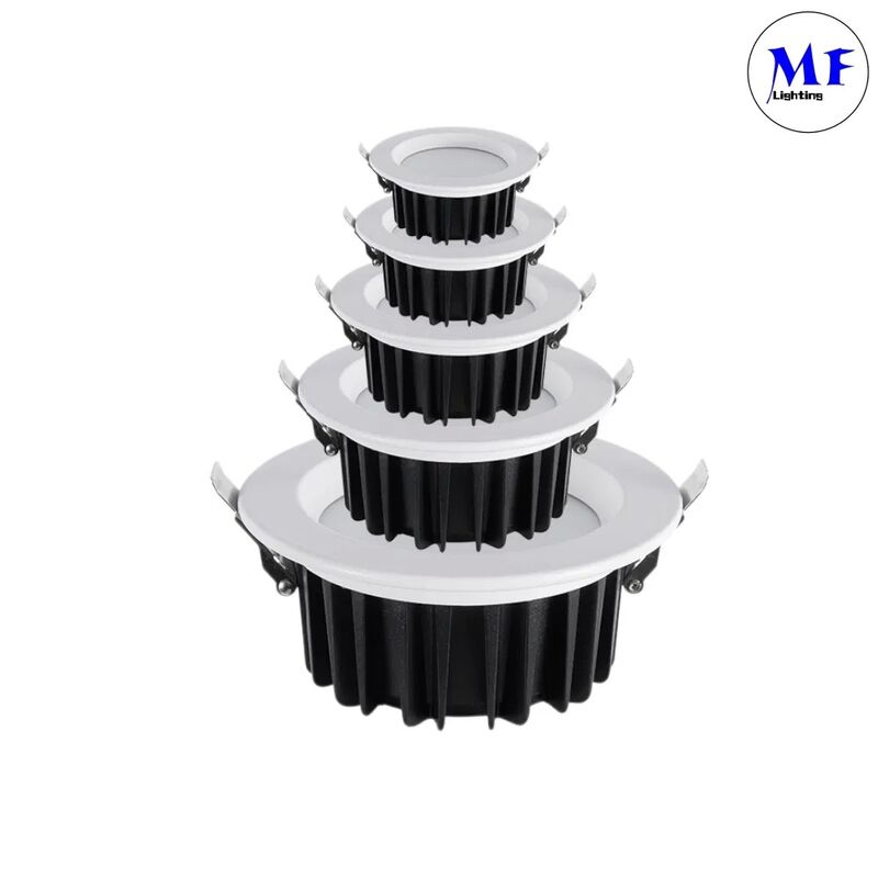 Aluminum High Power 5W/7W/10W/12W/15W/20W/25W/30W/35W/40W/45W/50W Dimming CCT Adjustable Dimmable Smart Recessed Indoor Downlight Spot IP40 Hotel LED Down Light