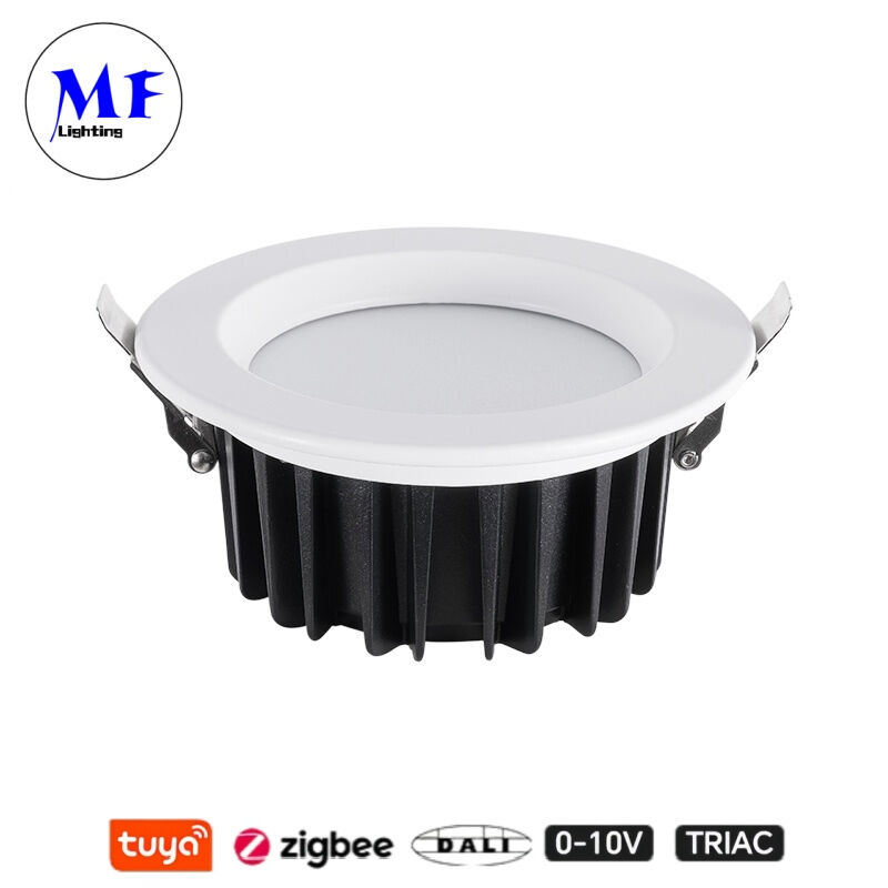 Factory Price IP40 CCT Adjustable Triac Dali Tuya Dimmable Smart Zigbee 15W SMD LED Recessed Spot Down Light for Kitchen Industrial Retail Commercial Spaces