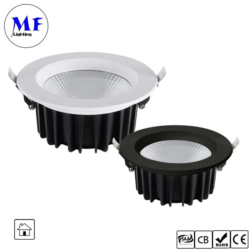 15W Triac /0-10V/Dali-2/Tuya Zigbee Dimmable 100lm/W LED Spot Downlight Beam Angle 60° Recessed Anti-Glare COB LED Down Light for Commercial and Housing Places