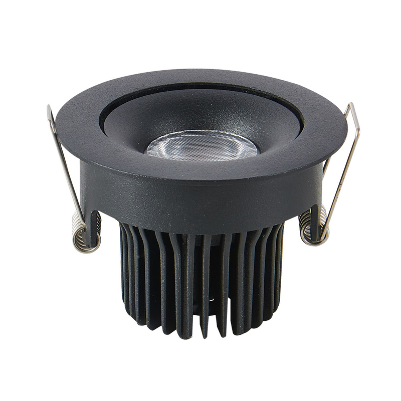 Anti Glare IP54 Black White Housing COB LED Ceiling Mounted Adjustable Spotlights