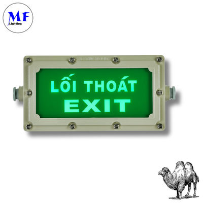 LED Emergency Escape Exit Sign Wall Mounted Light Ni-CD 4W IP65 Explosionproof Iron Hospital Airport Panic
