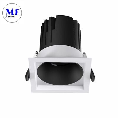 Die-cast Aluminum Square Housing IP20/IP44 15°/24°/36°/50° LED Down Light Triac 0-10V Dali-2 DALI DT8 Spot Downlight Recessed Down Light